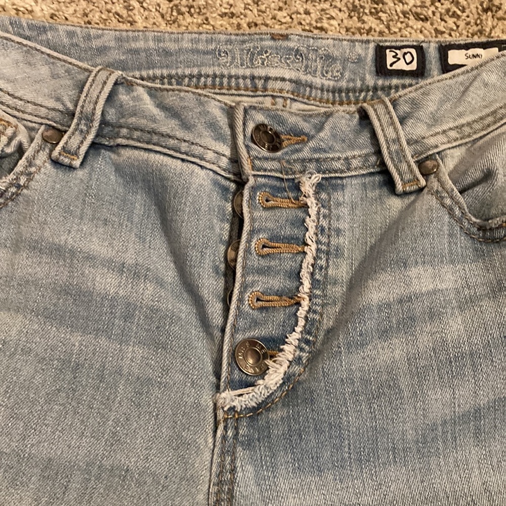 Miss me | frayed hem skinny jeans size 30